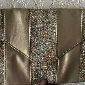 Gold Glitter Clutch Never Used